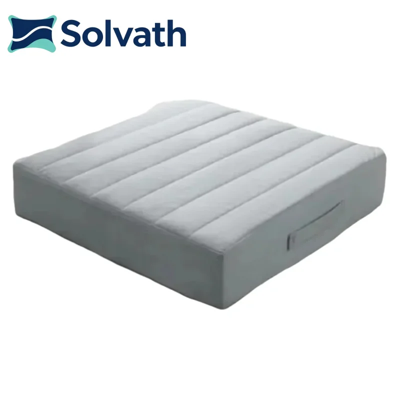 Solvath 5 Inch Thick Square Floor Seat Cushion Removable Zipper Cover Portable Handle for Yoga Meditation Home Use