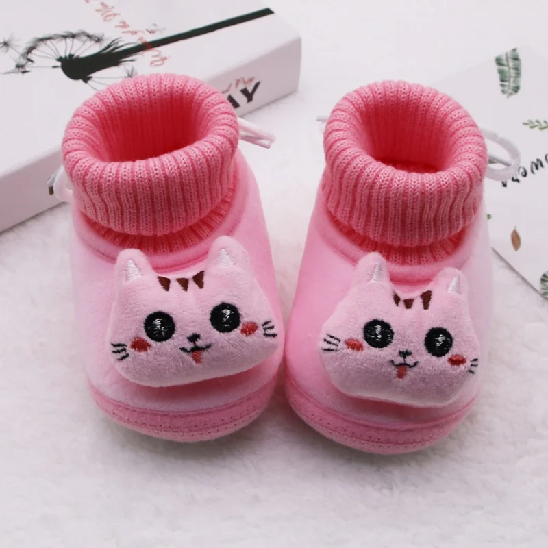 0-18M Autumn Winter Baby Shoes Boys Girl Boots Casual First Walkers Non-Slip Soft Soles Flat Prewalkers Toddler Walking Sneakers