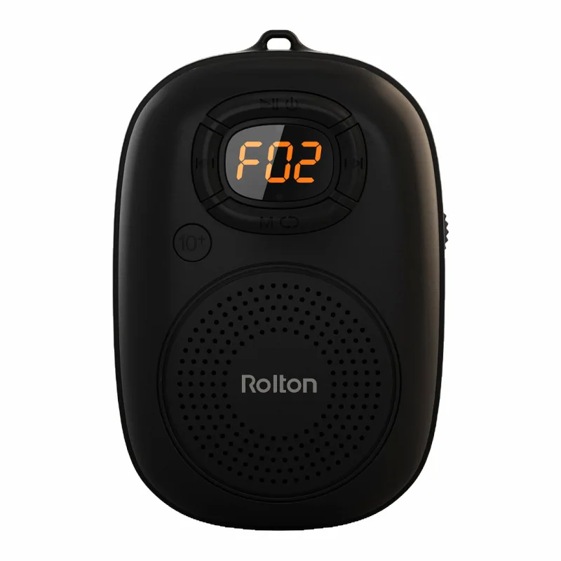 Rolton-minialtavoz Bluetooth 4,2, reproductor de música inalámbrico con Subwoofer portátil, pantalla LED, Radio, TF, pequeño