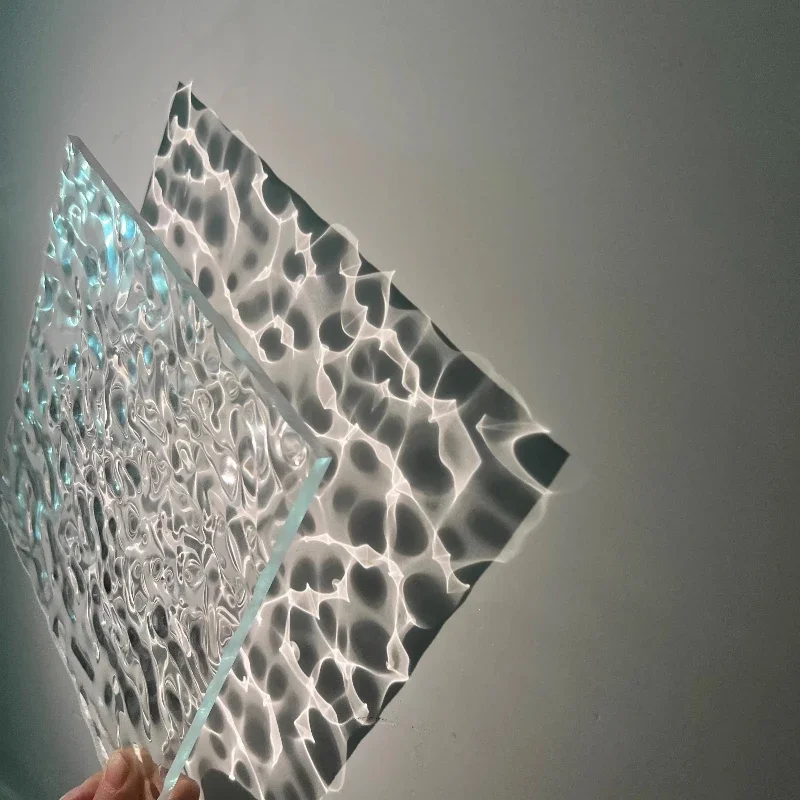 Transparent water corrugated acrylic plate plexiglass indoor shooting wave reflection home decoration crafts