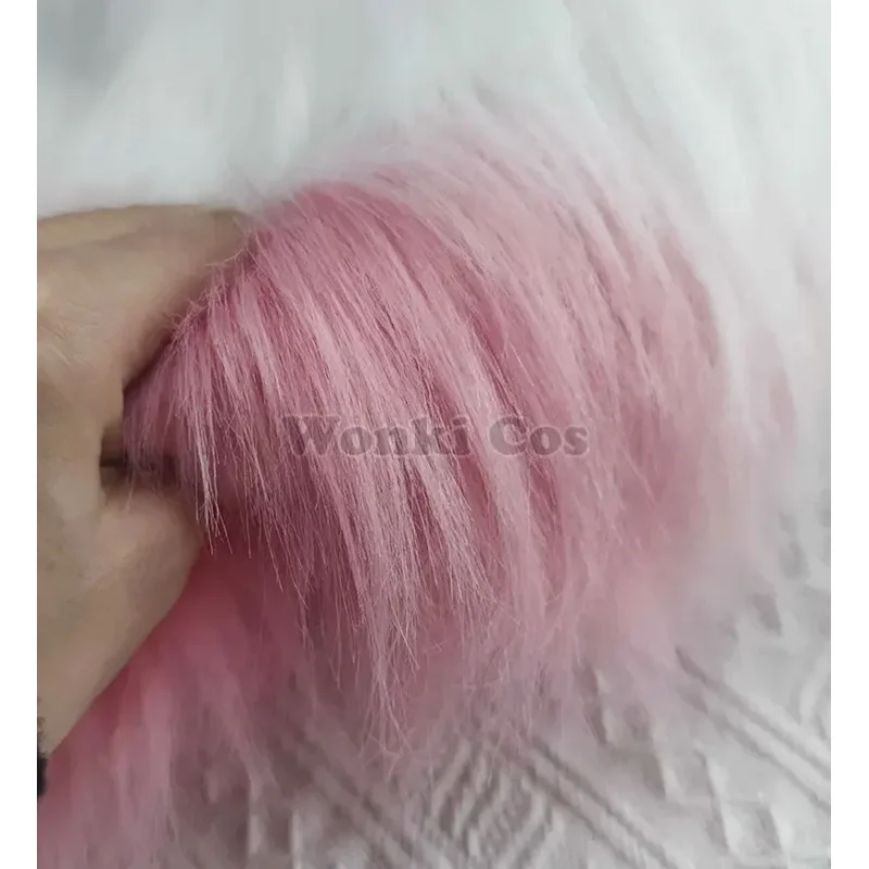 Inazuma yae miko cosplay schwanz ohren flauschige plüsch rosa weiche fuchs schwanz ohren cosplay prop