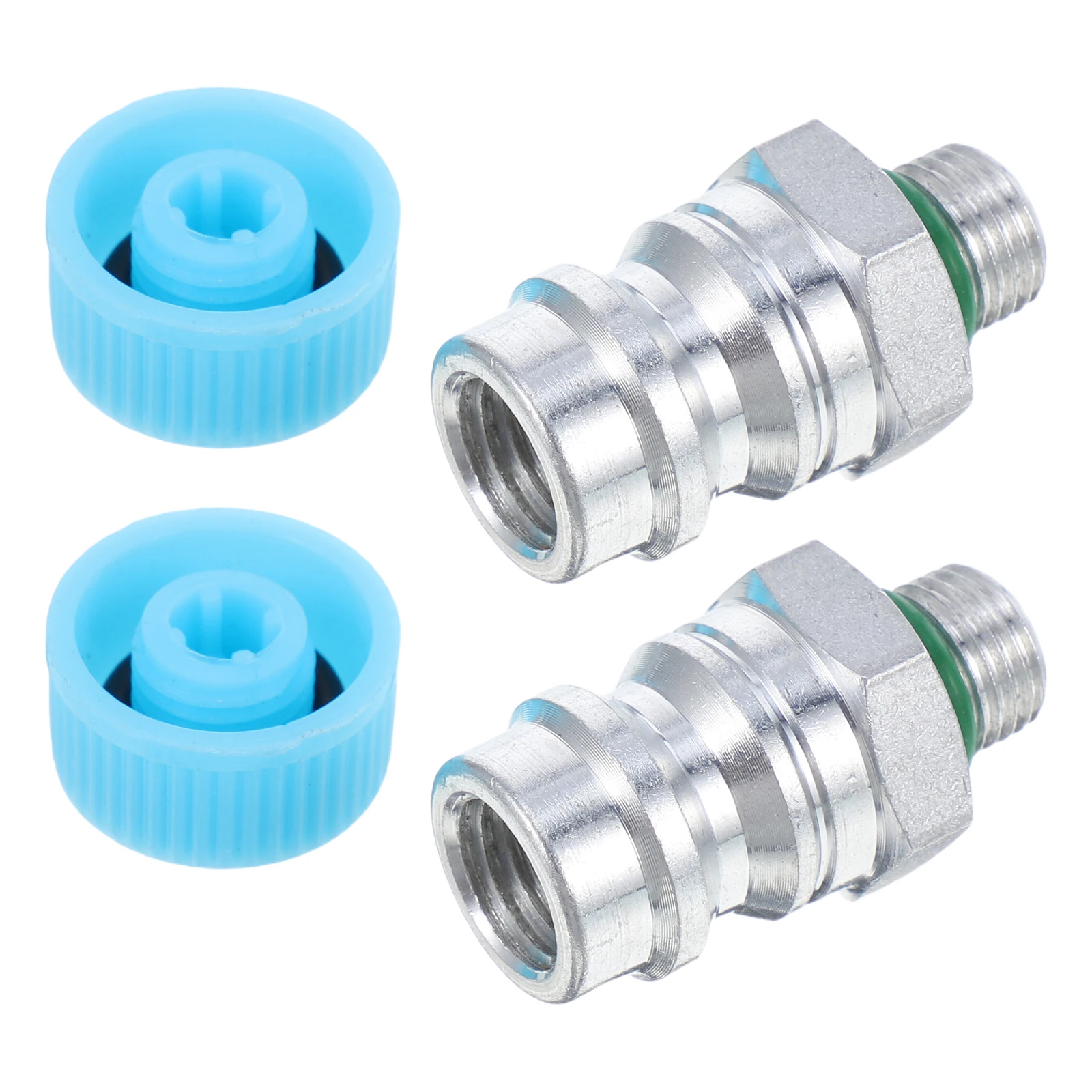 2pcs Automotive Air Conditioning Accessories Aluminum Quick Release Valve Core R134A High Pressure Connector Universal Cooler