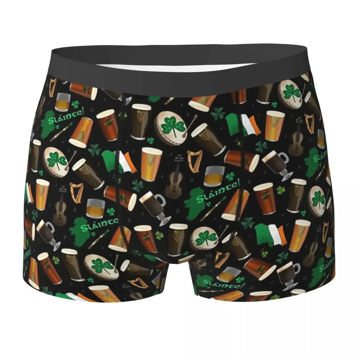 Cuecas boxer shorts irlandês pub calcinha homens ventilar roupa interior para homme homem namorado presentes