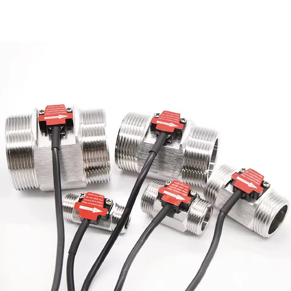 الفولاذ المقاوم للصدأ قاعة تدفق متر الكهرومغناطيسي تدفق المياه الاستشعار معدل تدفق السوائل الصناعية الاستشعار لموزع مياه السباكة