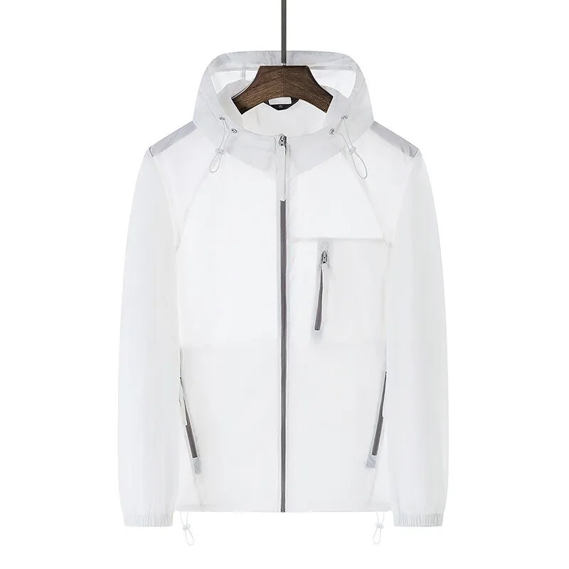 

ARC outdoor summer couple fishing, mountain climbing and travel solid-color sports casual hooded sun-protective clothing