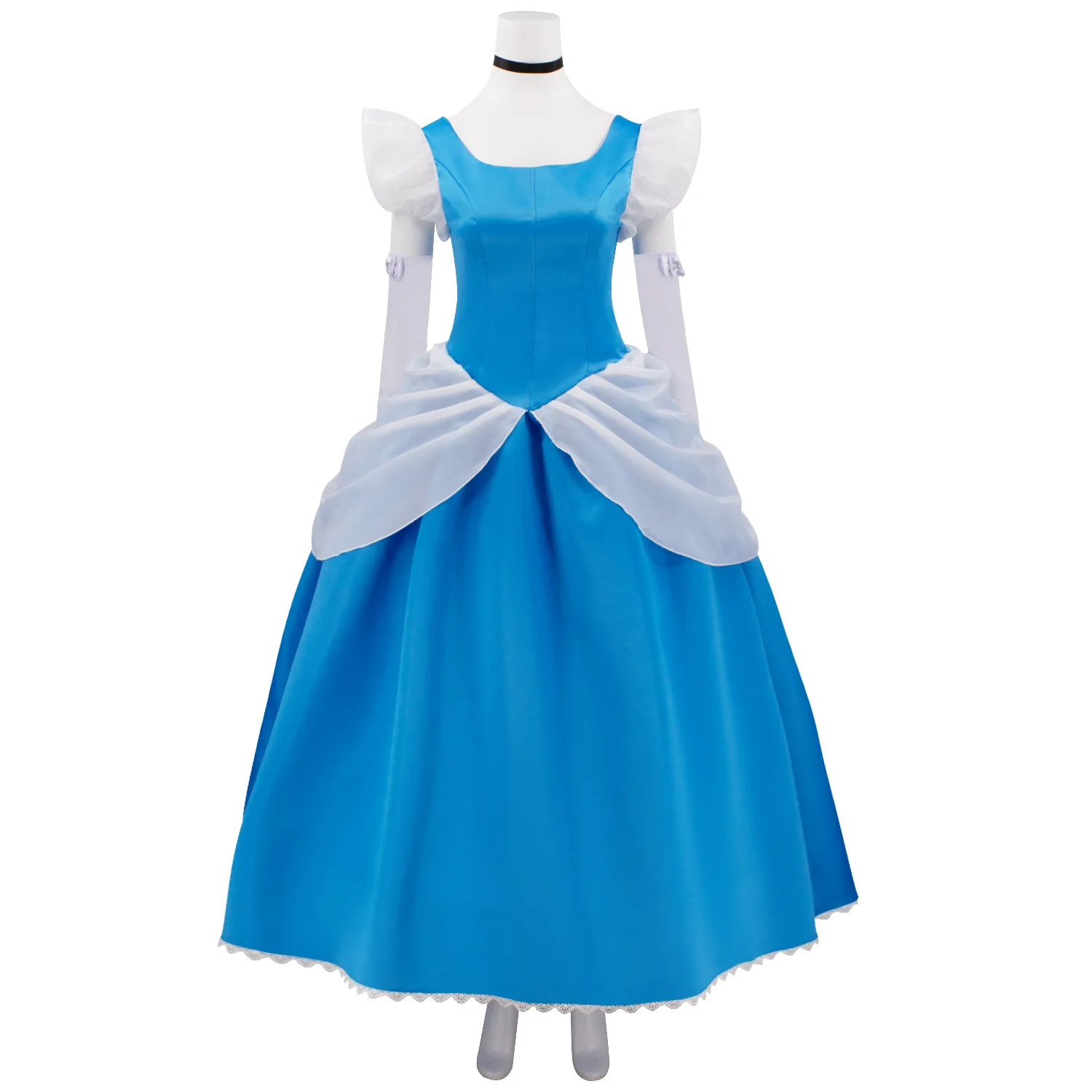 

Woman Cosplay Cinderella Costume Blue Princess Lolita Dress Halloween Carnival Cosplay Cinderella Customized Clothes