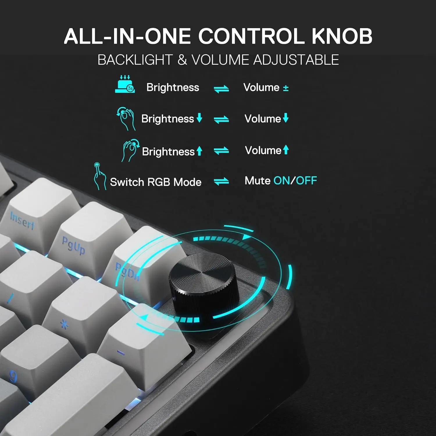 Redragon 98 Keys Wireless Gasket RGB Gaming 3-Mode PBT Mechanical Hot-Swap South-Facing RGB Socket Keyboard