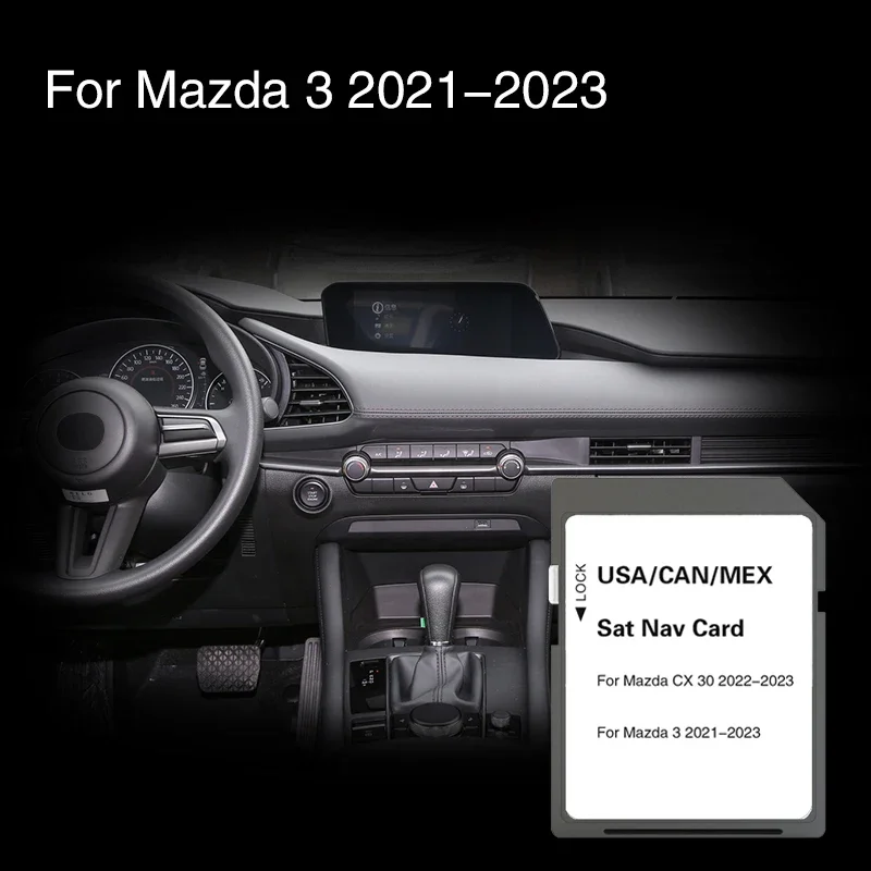 

Подходит для Mazda 3 2021 2022 2023 Автомобильная GPS-память Sat NAV Обложка США CAN MEX Карты Система обновления данных SD-карта