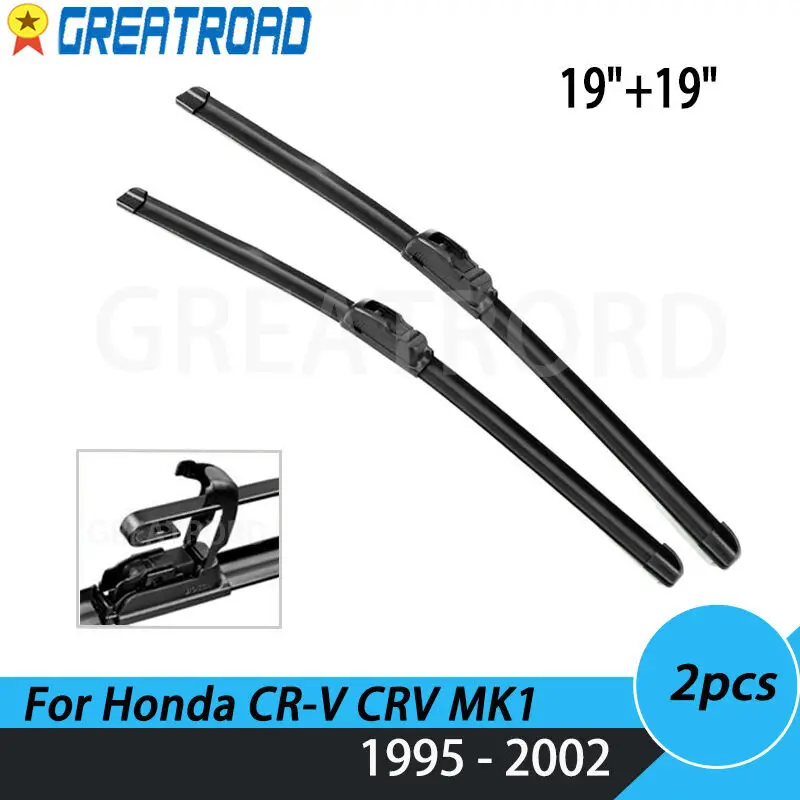 Wiper LHD Front Wiper Blades For Honda CR-V CRV MK1 1995 - 2002 Windshield Windscreen Front Window 19