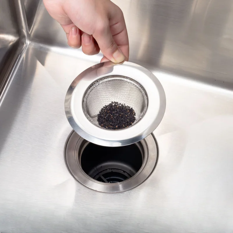 Sewer Kitchen Sink Garbage Filter Stainless Steel Sink Strainer for Kitchen and Bathroom - Prevents Clogs and Protects Pipes