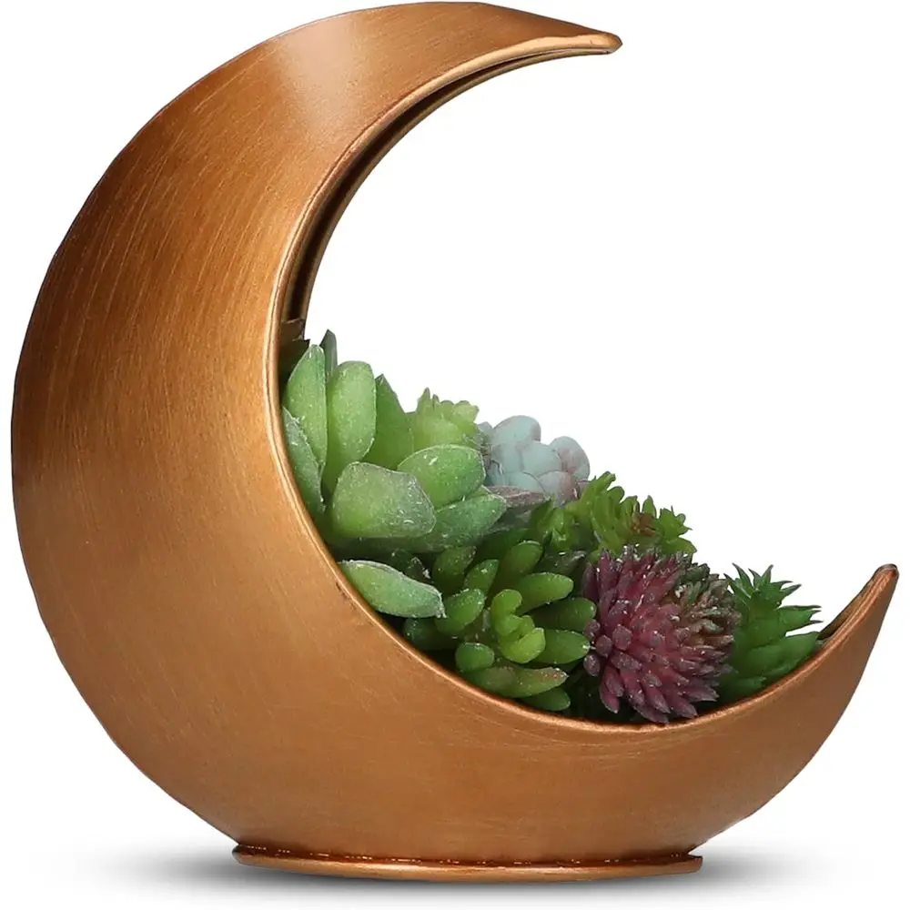 

2 Pack Bohemian Style Table Planters, Desk Moon Plant Holders, Ideal for Indoor Plants, Succulents, Air Plants, Cacti