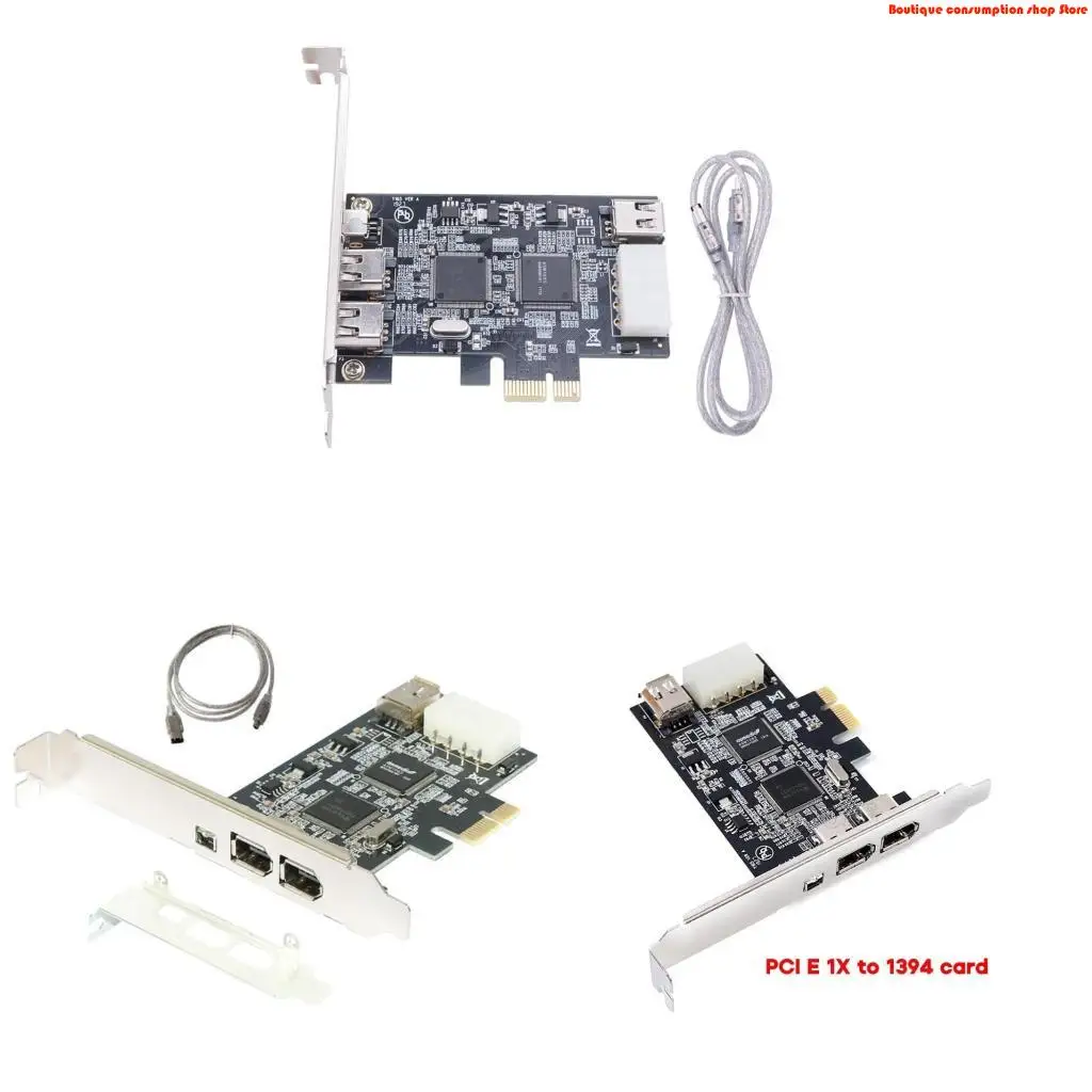 L9NA PCI-Express PCI-E FireWire 1394a IEEE1394 Controller Card 4 Port For Desktop