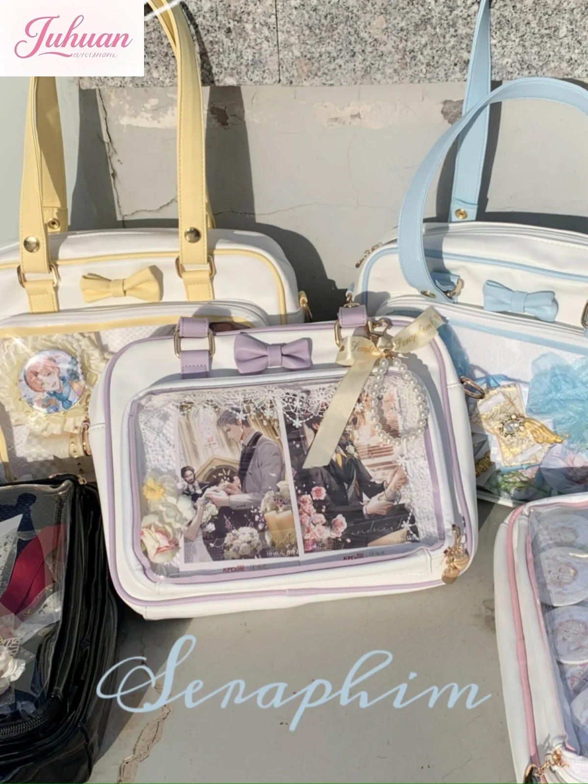 Bolso de bebé Ltabag decorado de mijo de barra media con dolor interestelar de Lolita Original japonés, bolso de uniforme JK de gran capacidad para mujer