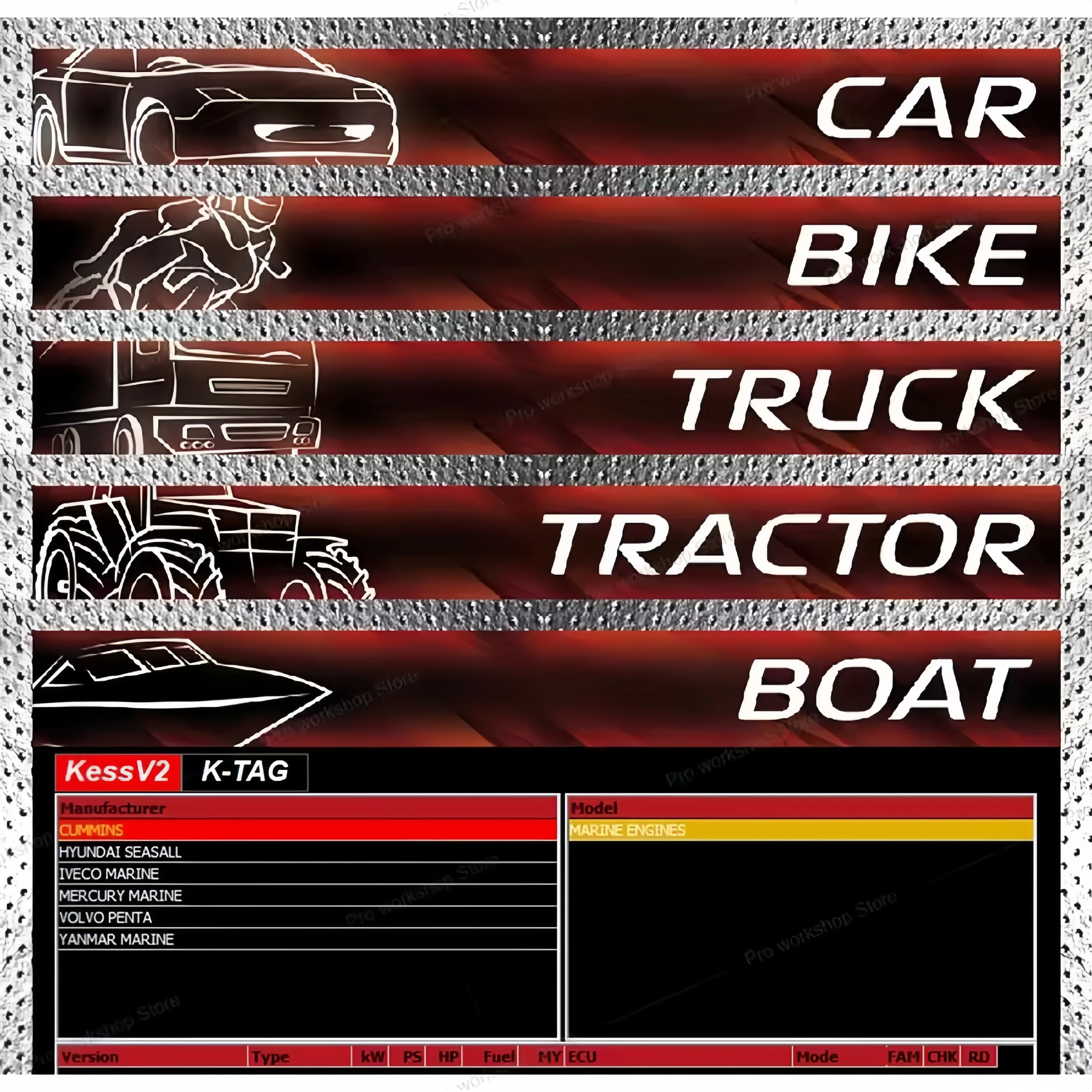 2025 Official ECU Programming Kit: KSuite 2.80 + KTag V2.25 + KESS V2 V5.017 w/ RSA Autofix | OBD2 Diagnostics & Tuning Tools - view 6