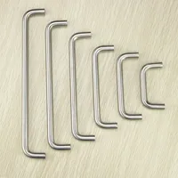 Solid Wardrobe Door Cabinet Handle Drawer Handle 304 Stainless Steel U-shaped Double Curved Stainless Steel Door Handle