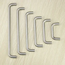 Solid Wardrobe Door Cabinet Handle Drawer Handle 304 Stainless Steel U-shaped Double Curved Stainless Steel Door Handle