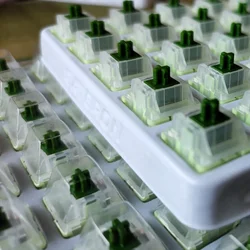 Matcha Switch 3 Pins 40g Linear Mechanical Keyboard MX Green Switches PA66 POM Factory Lubrication Working Switch RGB SMD Clear