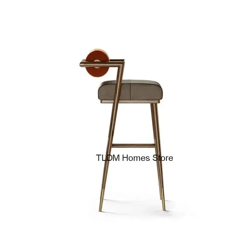 

Luxury Nordic Rotating Kitchen Bar Chairs Modern Household Island High Bar Chair Solid Wood Bar Stools Furniture Bar Stools