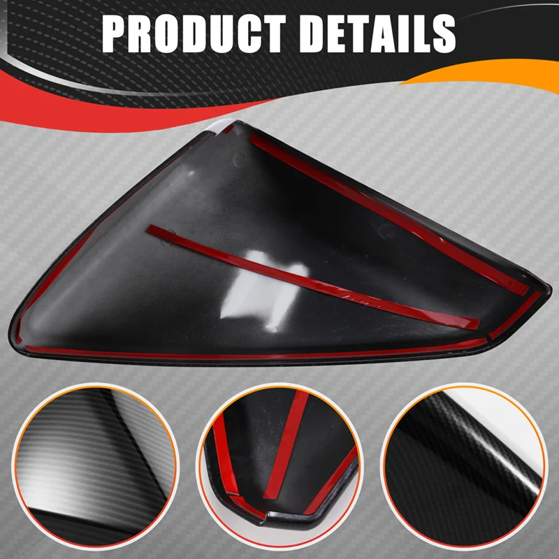 Rearview Mirror Shell Rearview Mirror Cover Reflector Shell Carbon Fiber Pattern Rearview Mirror For Tesla Cybertruck