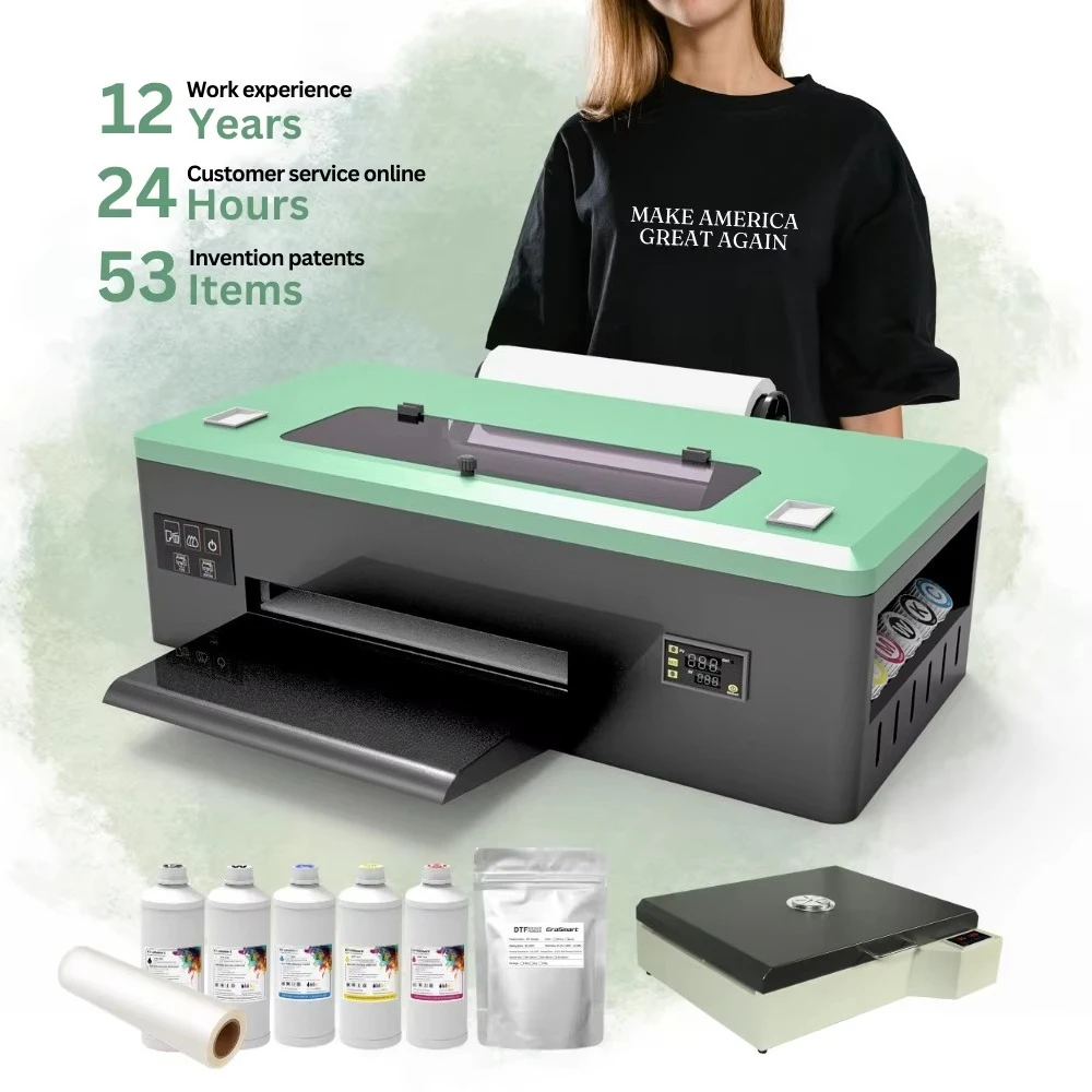 

Цифровой 33 см A3 DTF-принтер 1390 Пленка для домашних животных 13-дюймовый DTF-принтер с сушкой в духовке для любой текстильной футболки