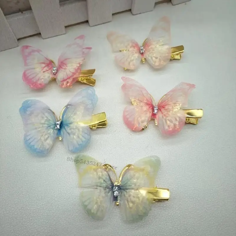 

Стильные волосы в форме бабочки блеск металлические барретты для хвостов Adudos H7EF