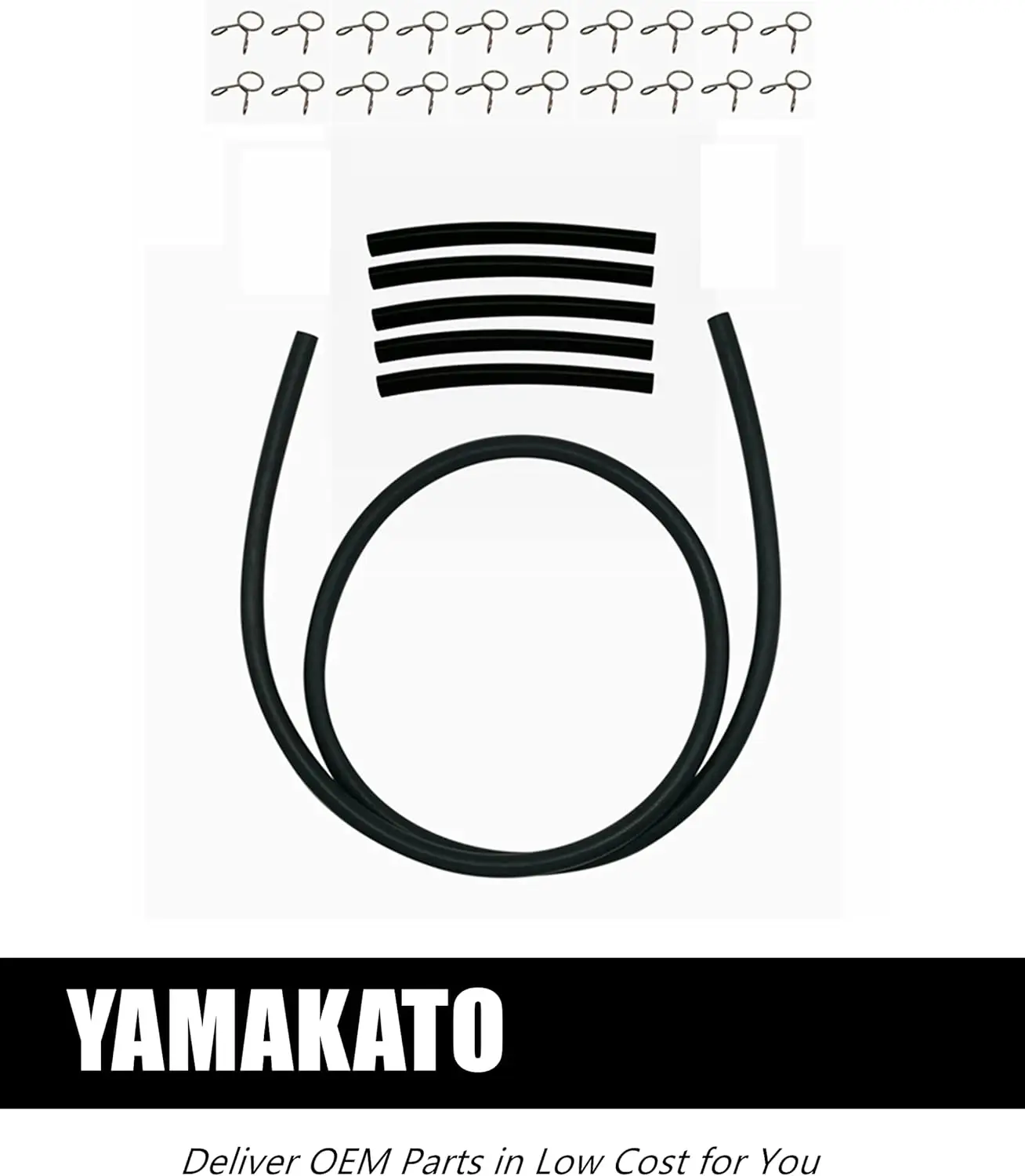 YAMAKATO Generator Fuel Line Kit 3/16 for Small Engine Champion Honda Predator Coleman Generac Mini Bike w/Clamps