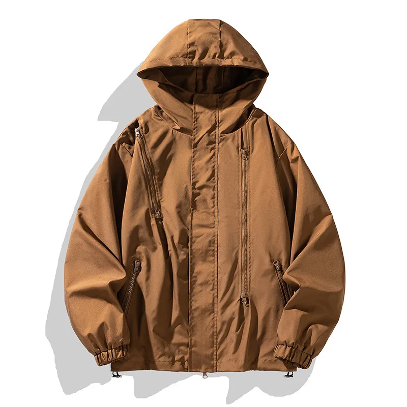 Oferta de Temporada: Chaqueta Cortavientos Casual Unisex, Estilo para Parejas, Ropa Deportiva para Exteriores, Fibra de Poliéster, con Capucha, Talla Estándar