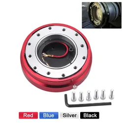 JDM RED 6-HOLE STEERING WHEEL 1