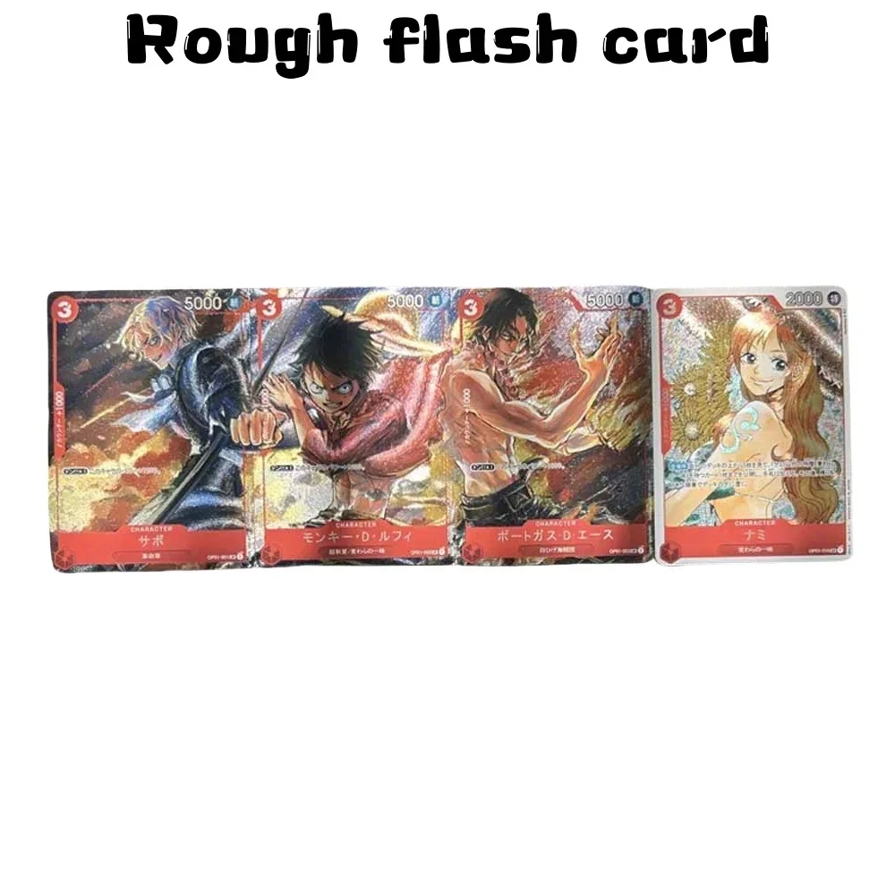 

DIY ONE PIECE Monkey D. Luffy Portgas·D· Ace Rough Flash Card Anime Peripheral Game Collection Card Holiday Gift for Children