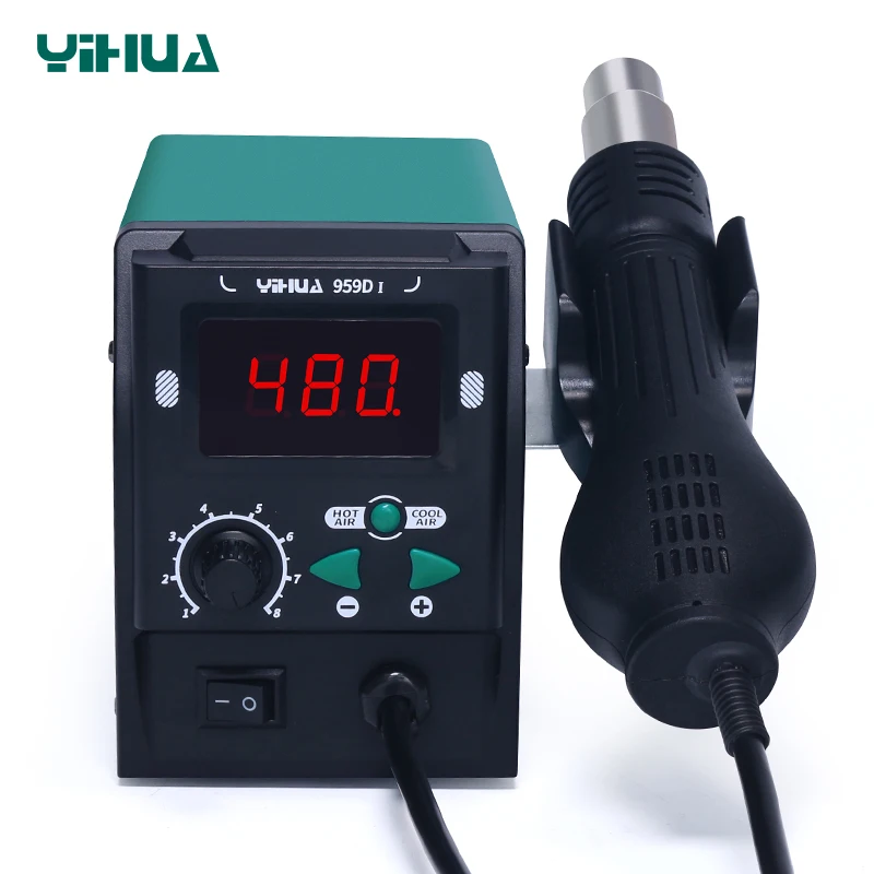 Soldering Station Yihua 959d I Nozzles Storage Install Disassemble Easily Hot Air Gun Desoldering Smd Rework Soldering Station