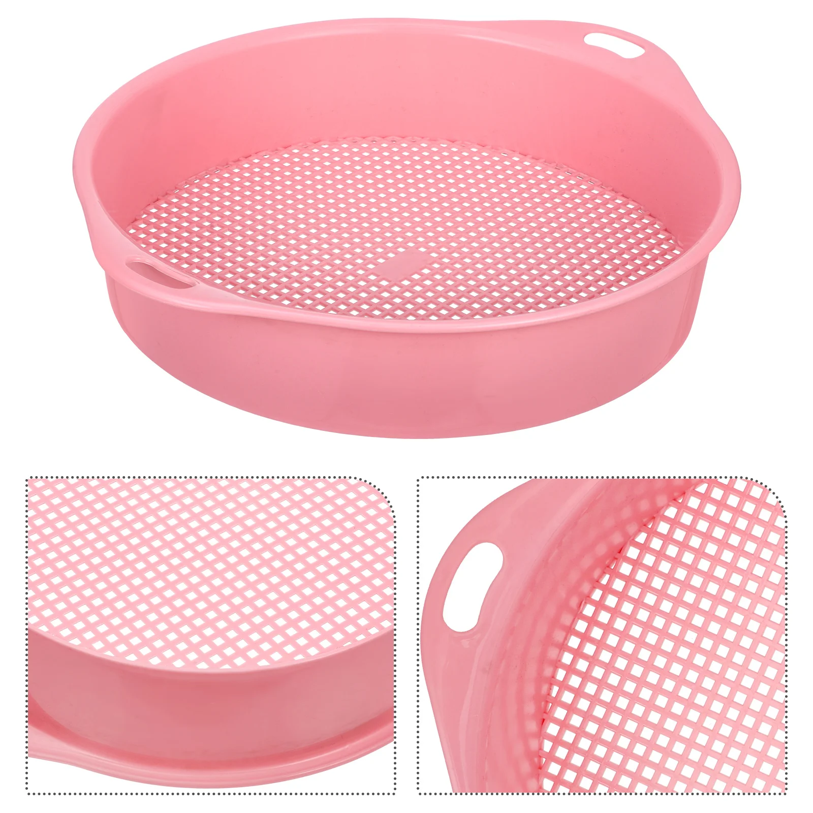 Multi-use Sifting Pan Soil Mesh Sieve Rocks Sifting Tool Multi-use Garden Sifter plastic soil sieve set