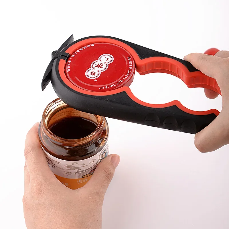 1Household Four-in-One1Can Opener Canned Bottle Cap Bottle Opener Multi-Purpose Kitchen Bottle Opening Lid Opener