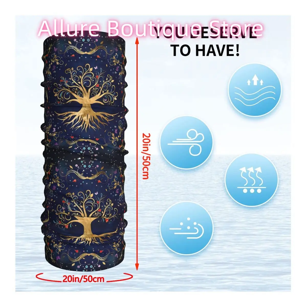 Yggdrasil – bandeau photographique coloré arbre de vie, chauffe-cou pour hommes, écharpe Tube de course pour Ski, infirmière médicale, guêtre Bandana pour le visage