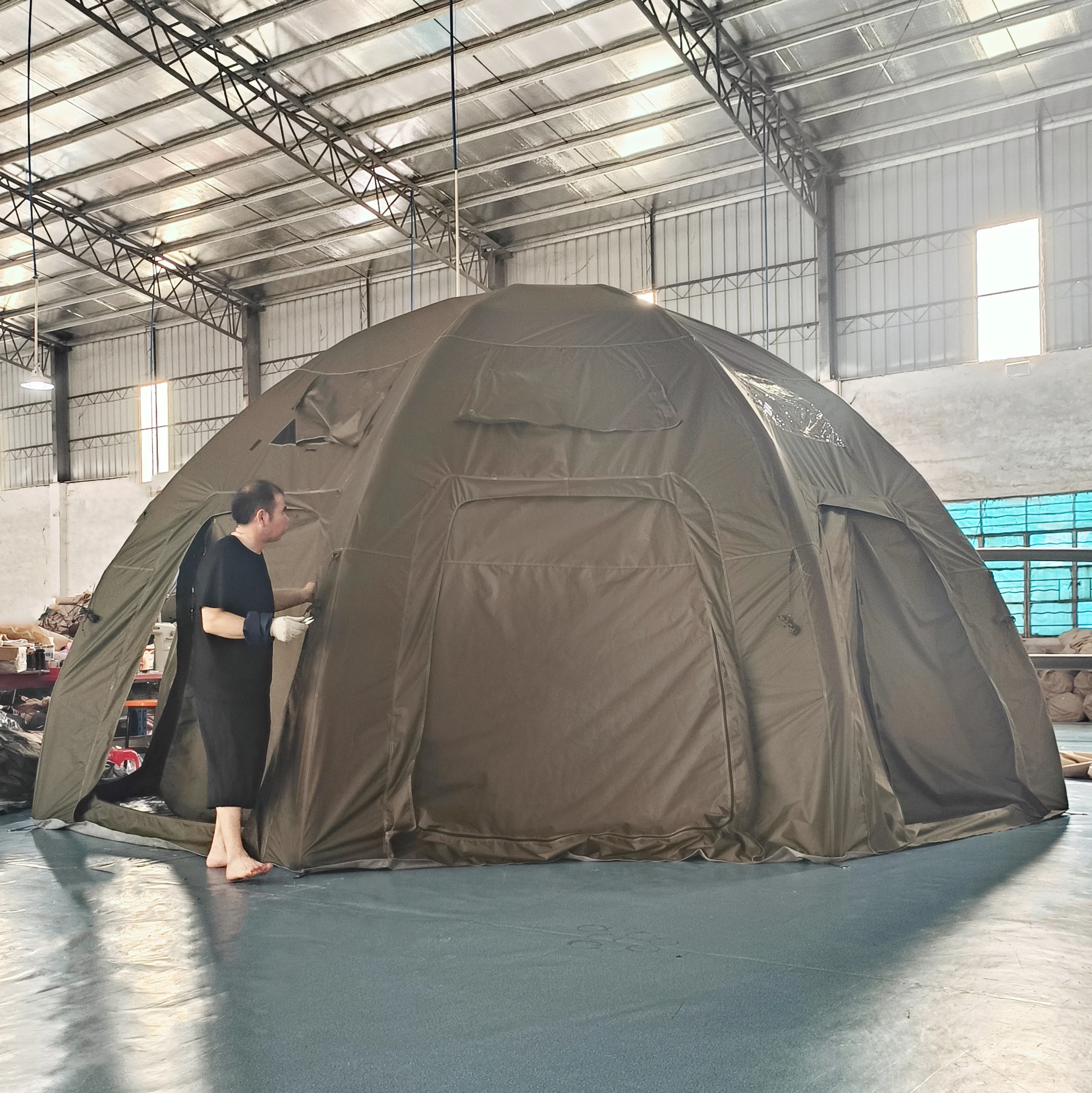 

ST Outdoor Camping Big Space Free Pump Tent UV Protection High Quality Dome Round Inflatable Air Home Tent