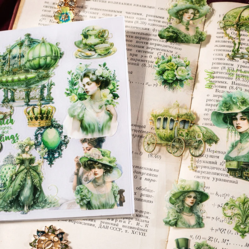 20 pcs Vintage INS magnificent Princess Stickers aesthetic PET Sticker book Decorative Diary Album Scrapbooking material