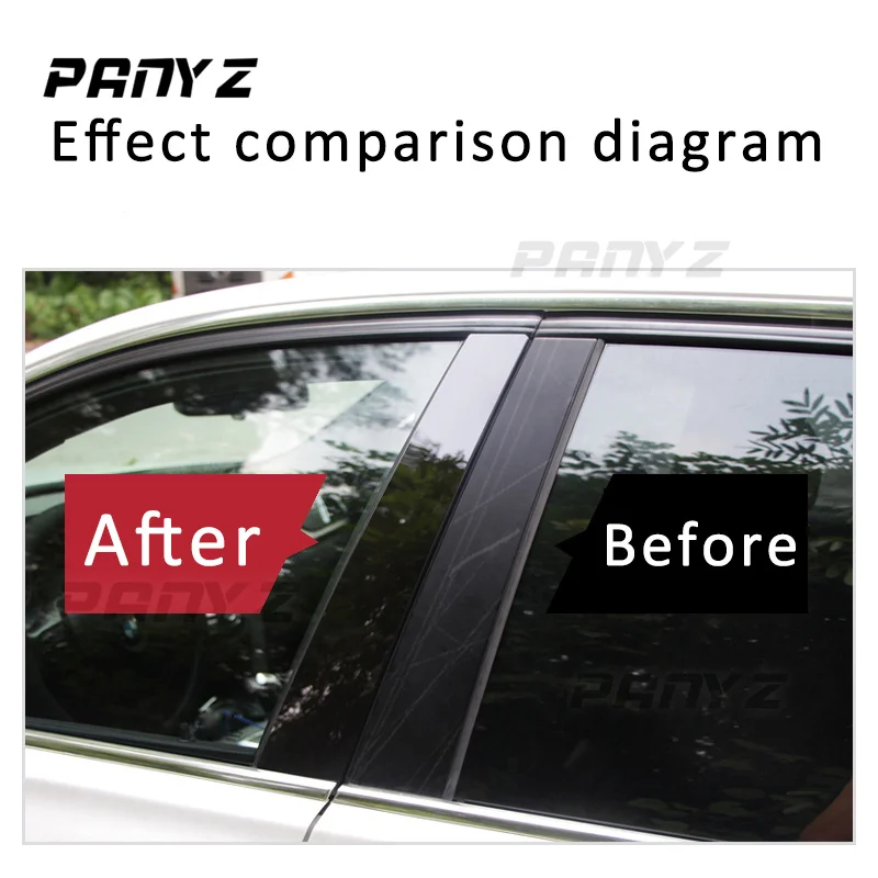 6PCS Polished Pillar Posts Fit For Hyundai Elantra 2020 2021 2022 Car Window Trim Cover BC Column Sticker