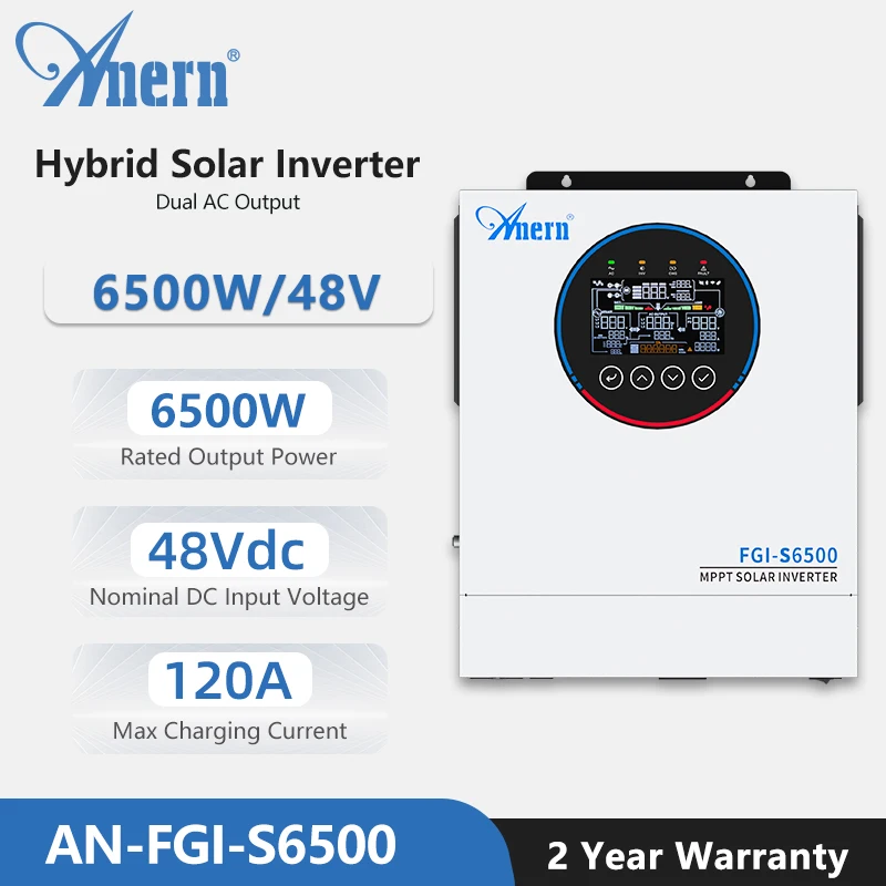 Solar Off Grid Omvormer Hybride 3600W 4200W 6200W Hybride Omvormer Controller 24V 48V 220V 120A MPPT Hybride Omvormer