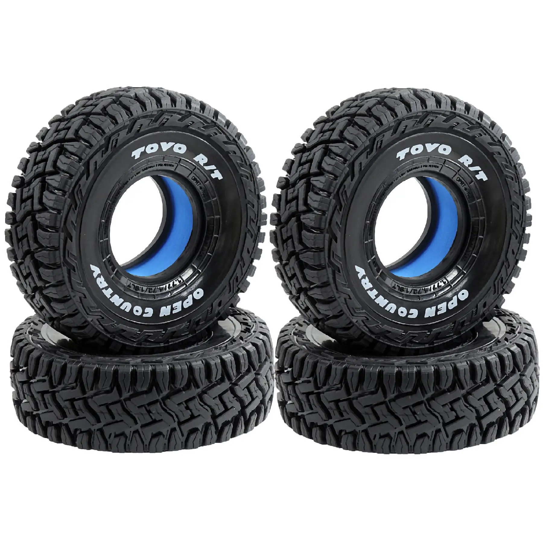 

4pcs Butyl Rubber Tires 120*45mm Mud Terrain 1.9" Wheel Tires For 1/10 Rc Crawler Car Axial Scx10 Capra Traxx/as Trx4 Yikong Rgt