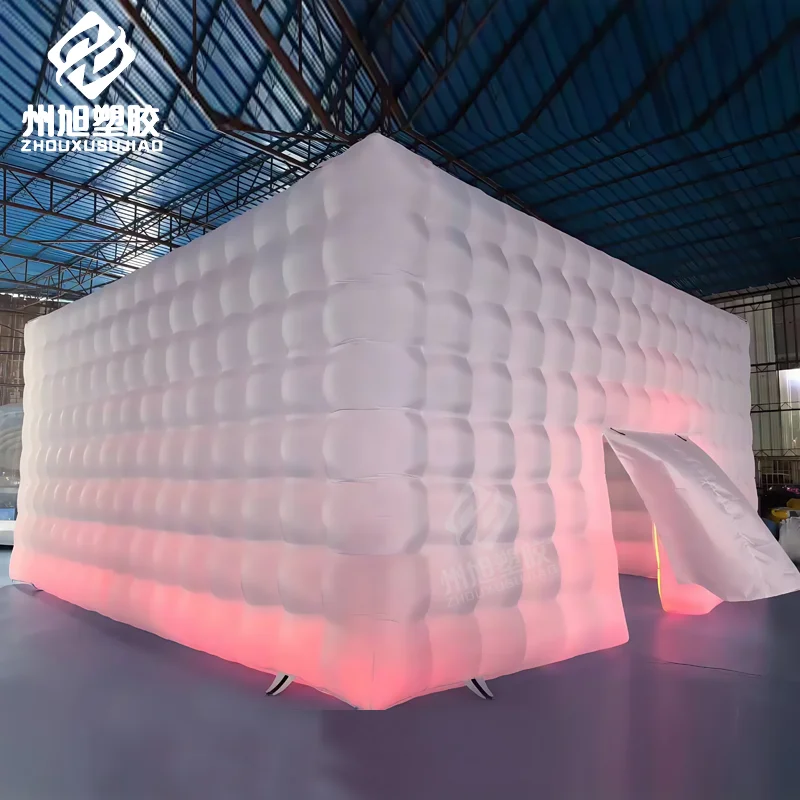 Grande bianco gonfiabile night club discoteca cubo tenda da festa cubo tenda da matrimonio gazebo quadrato riparo per eventi padiglione portatile