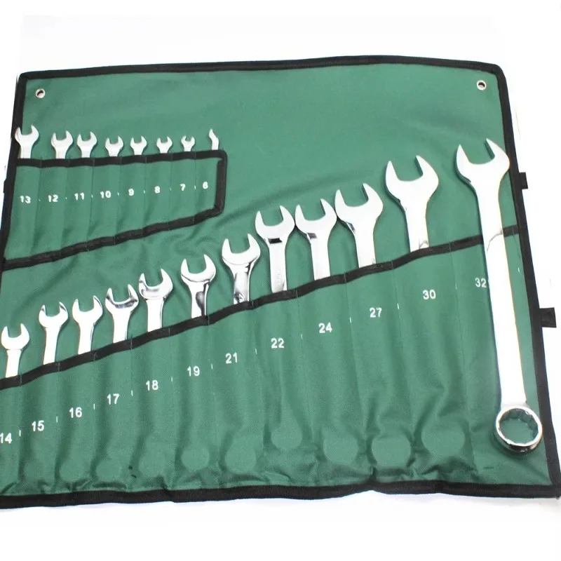 

20 Pieces Metric Polished Dual-purpose Wrench Set Auto Repair Auto Maintenance Tool Opening Plum Wrench Dual-purpose Wrench