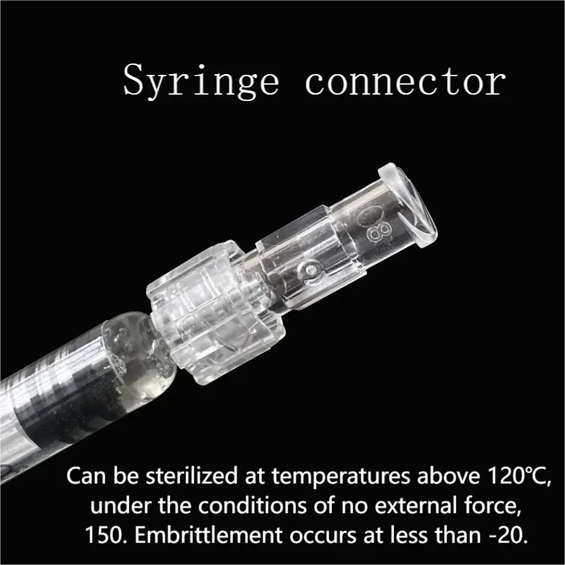 500pcs Clear Female to Female Coupler Luer Syringe Connector thread conversion straight through