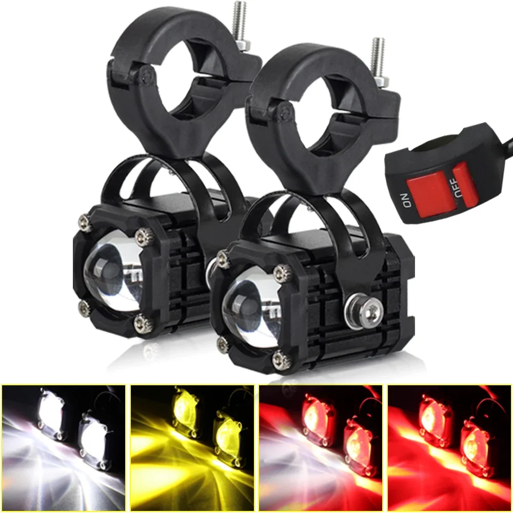 

Pop Pair Motorcycle Headlight Fog Lights Led Auxiliary Driving Light Spotlight Headlamp Flasher Moto Fog Lamp. ﻿