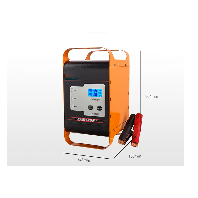 

12V 24V Powerful Car Battery Universal Intelligent Charger Lead Acid Lithium 50A-30A Boat Auto Forklift Storage Cell Fast Charge