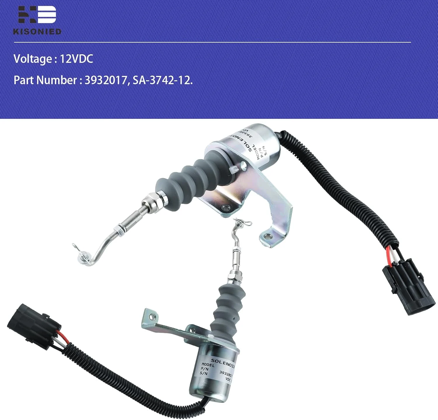 3932017 Fuel Shut Off Solenoid SA-3742-12 for Deutz Bosch RSV Solenoid Coil 12V
