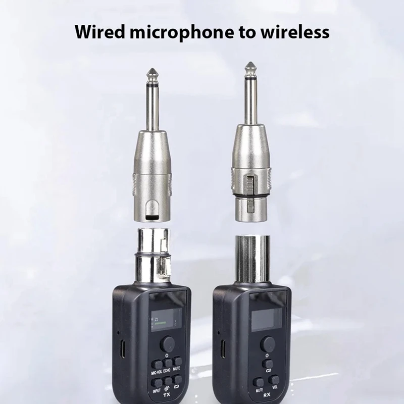 SL-100 Microphone Wireless Xlr Transmitter Receiver UHF Wireless Mic System For Audio Mixer Electric Guitar Bass Noise