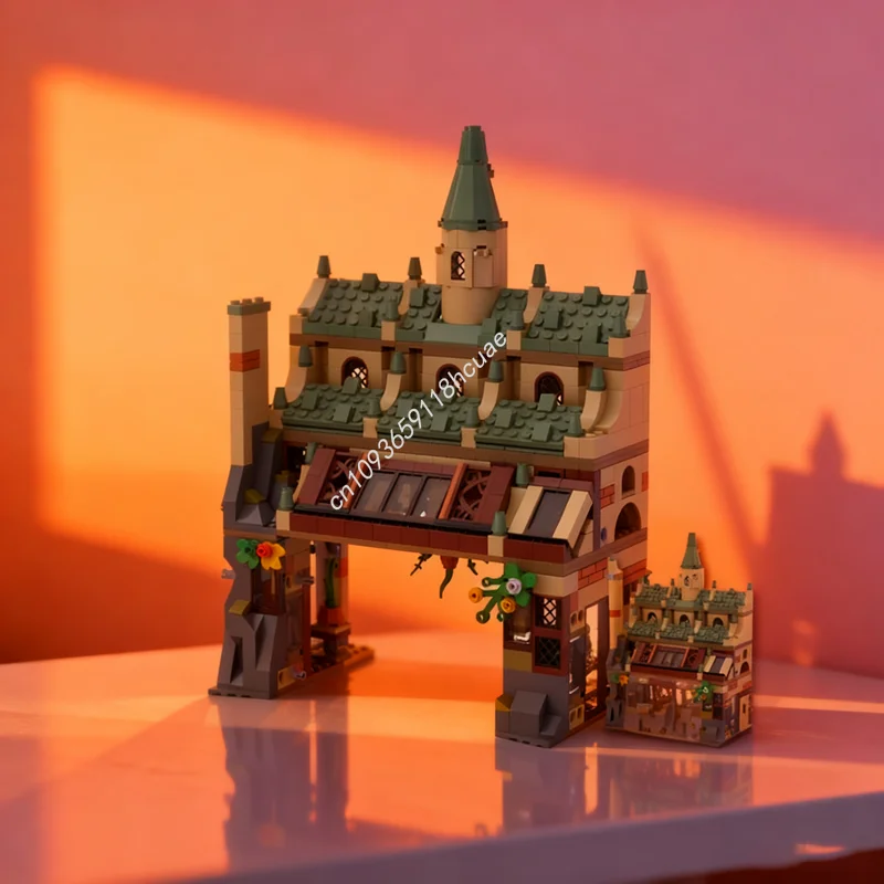 

625 шт. MOC HP модульная тепличная крыша и модель Гарри, строительные блоки, сборные игрушки, сделай сам, образовательный кирпич, рождественские подарки на день рождения