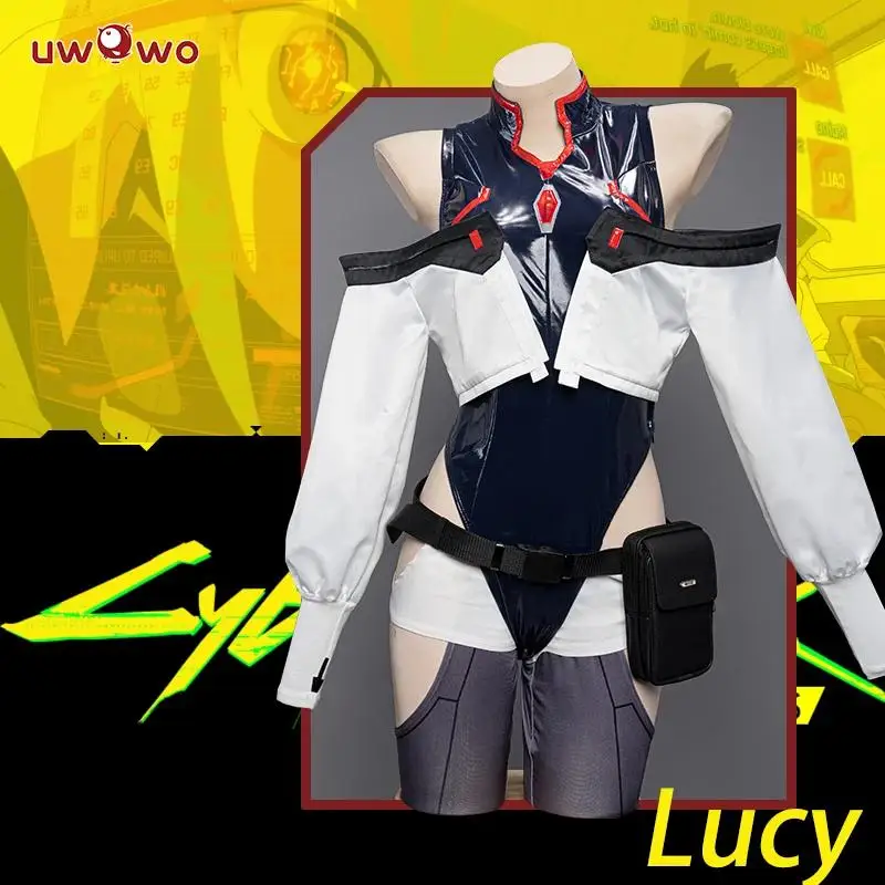 UWOWO Lucy Cosplay Costume Lucy Outfit Cosplay Anime Lucy Bodysuit with Coat Full Set Halloween Costumes Full Set