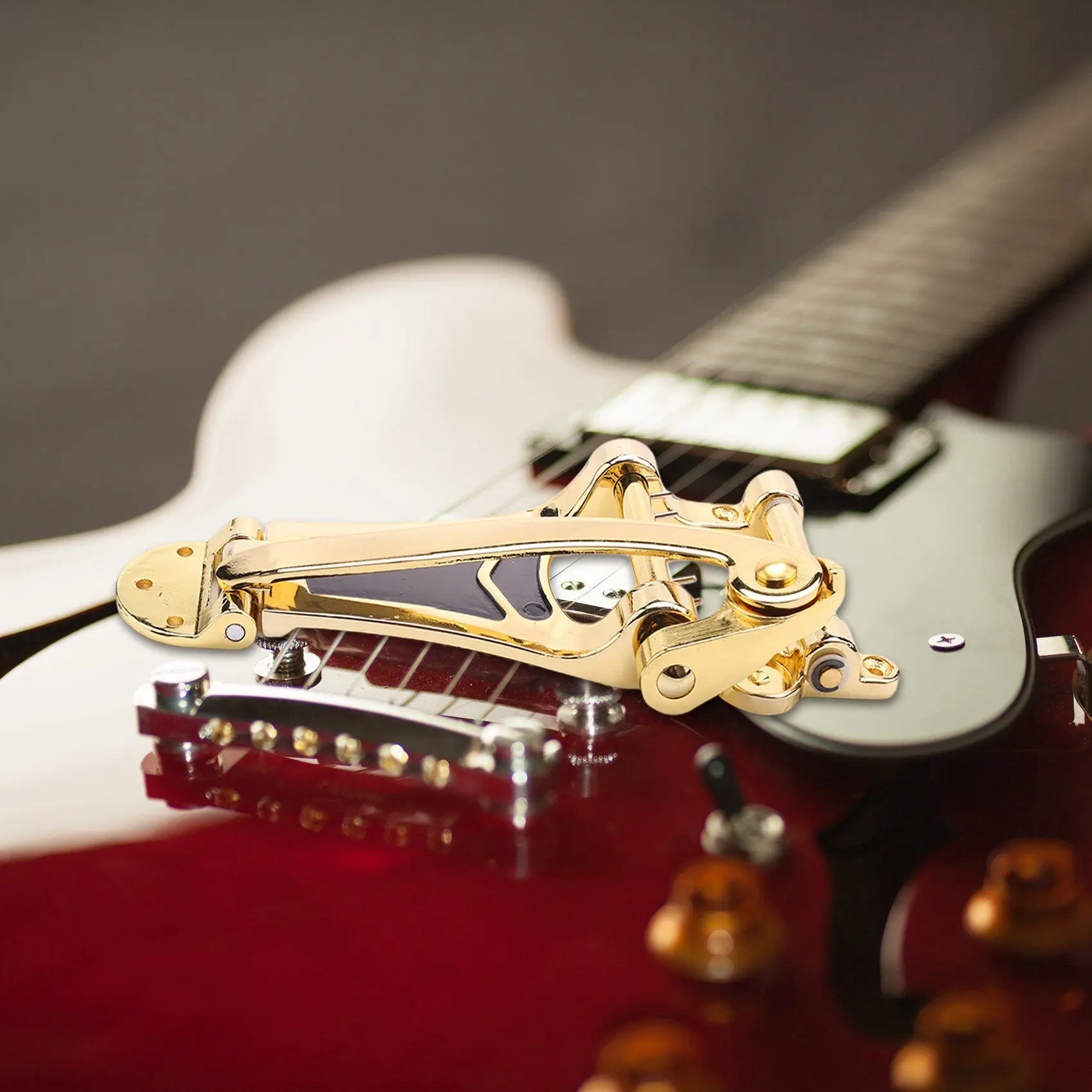 SMIEA Vibrato Bridge Tailpiece B7 Jazz Guitar for Gibson Bigsby ES355 Epiphone Gold