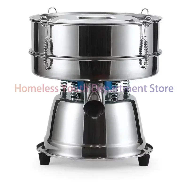 غربال أوتوماتيكي كهربائي 40 سم، غربال معالجة دقيق من الفولاذ المقاوم للصدأ، آلة غربال تهتز