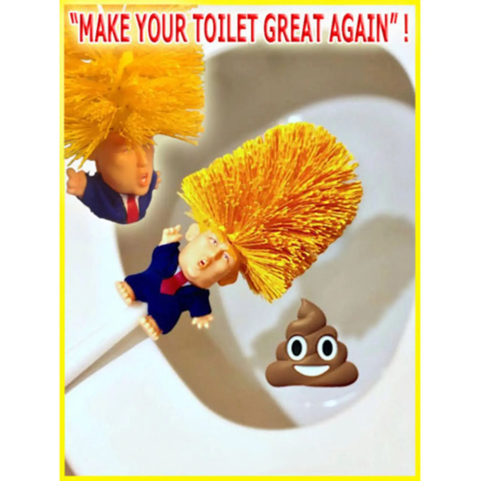 Donald Trump Toilet Brush Make Your Toilet Great Again Clean Brush Home Use Tool Bathroom Supply